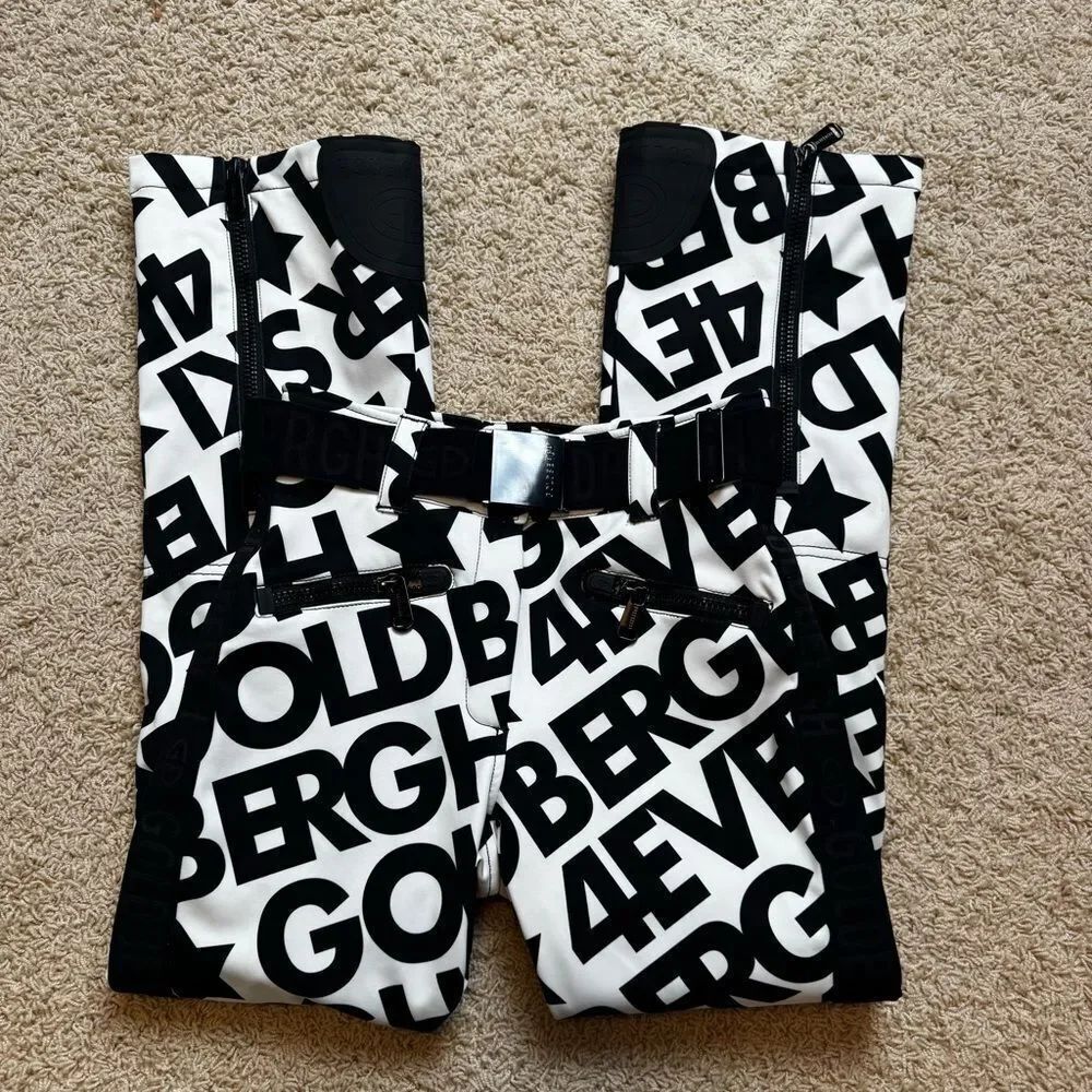 Goldbergh pippa Skistar Ski Pants Pippa Ski Pants White Black Logo Waterproof 8